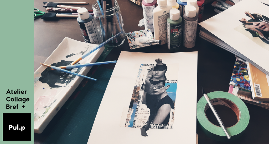 Atelier collage avec l'artiste Pul.p