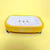 Yellow ceramic soap dish