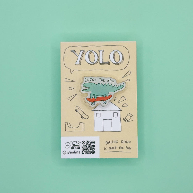 Enjoy the Ride Crocodile Pin