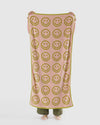 Grande serviette Smiley ocre