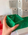 Mini caisse de lait verte