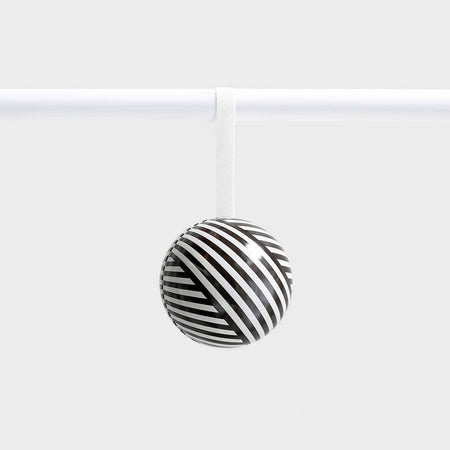 Christmas bauble Black and white stripe