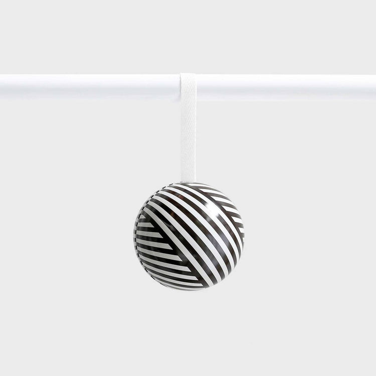 Christmas bauble Black and white stripe