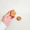 Vintage salt and pepper shaker set with small shortbread cookies