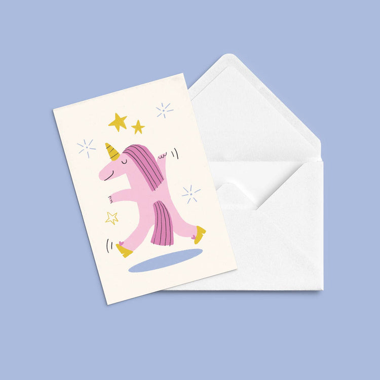Carte de souhaits Mlle Licorne