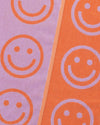 Grande serviette Smiley lilas