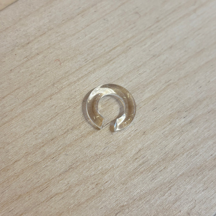 Transparent cylindrical ring (earring)