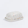 Party ceramic butter dish