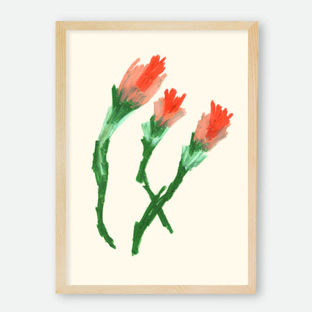 Poster '3 flowers'