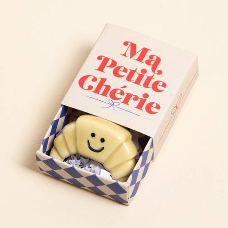 Small ceramic croissant lucky charm