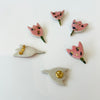 Tulip ceramic brooch