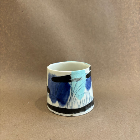 Abstract ceramic tea bowl #44