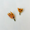 Tulip ceramic brooch