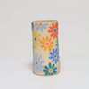Ceramic vase with rainbow flowers
