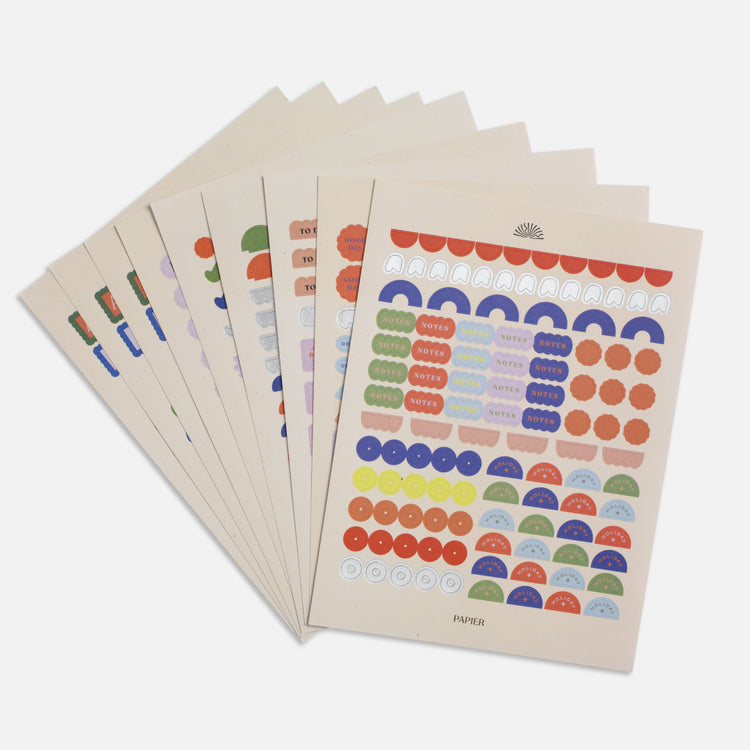 Ensemble d'autocollants de planification