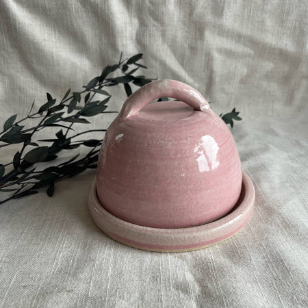 Beurrier rose en céramique