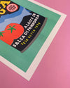 Risograph poster 'Can of mega sardines'