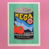 Risograph poster 'Can of mega sardines'