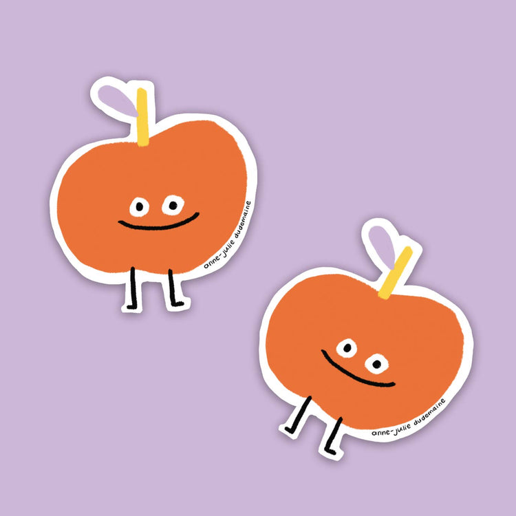 Autocollant Pomme heureuse