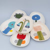 Green Flower Ceramic Egg Tray