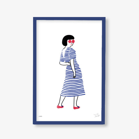 Affiche 'Stripes girl'