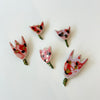 Tulip ceramic brooch