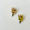 Tulip ceramic brooch