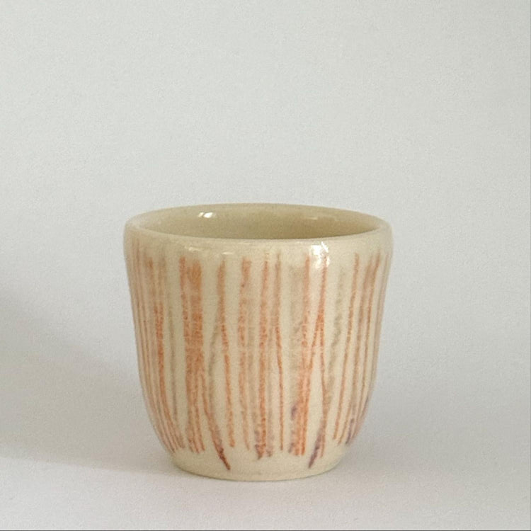 Peach striped tumbler