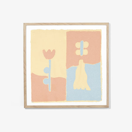 Oeuvre originale 'Papillons-fleurs B'