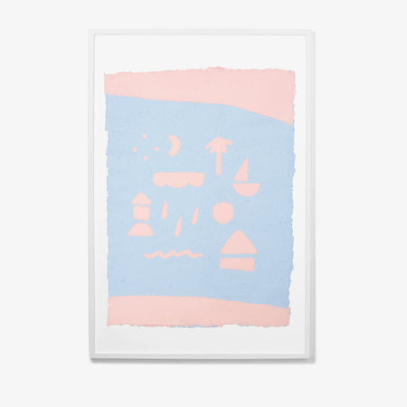Oeuvre originale 'Village de mer A'