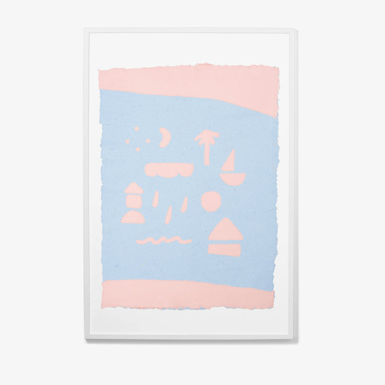 Oeuvre originale 'Village de mer A'