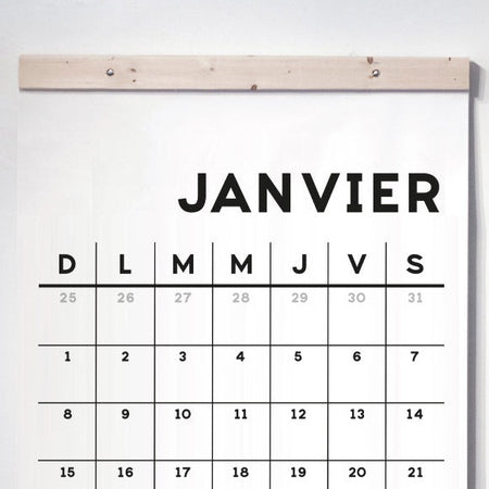 Brief Giant Calendar Wooden Stand