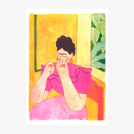 Risograph poster 'Frida Kahlo'