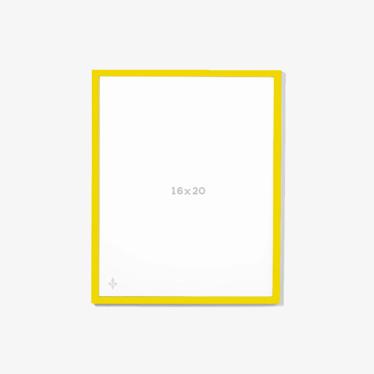 Cadre jaune avec vitre [16 x 20 po]