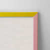 Cadre rose/jaune avec vitre [A3 - 11.7po x 16.5po]