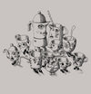 Unisex Art T-shirt Club by Camille Pomerlo