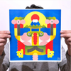 Risograph poster 'Mount Fuji'