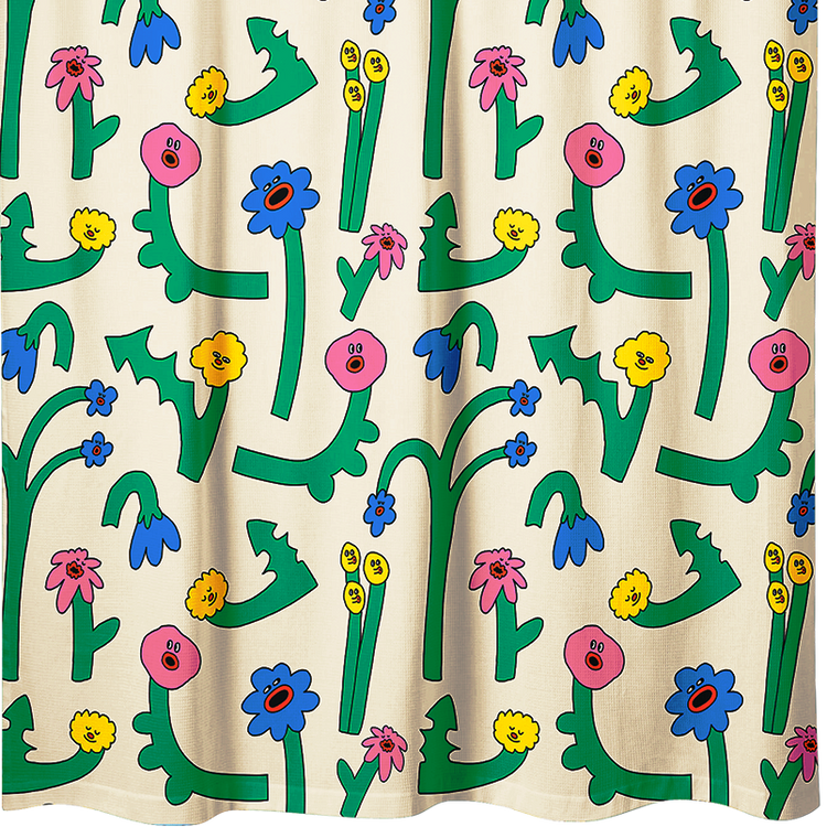Singing flowers Shower Curtain