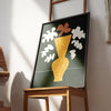 'Yellow Speckled Vase' Poster