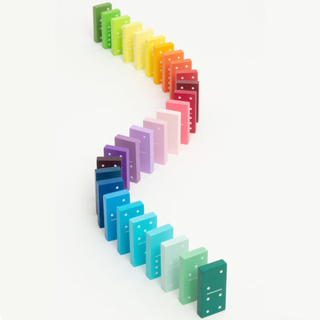 Multicolored dominoes game