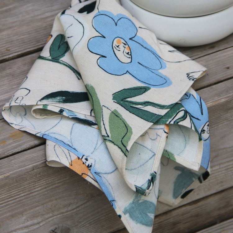 Ensemble de 2 serviettes de table Filles-Fleurs