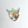 Cat hat sticker