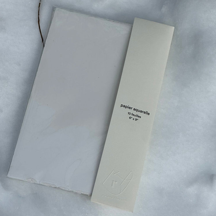 Set of 10 watercolor papers by Atelier Retailles