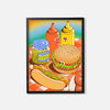 Affiche 'Hotdog & Hamburger'