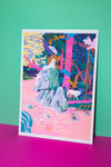 Miyazaki risography poster - Princess Mononoke