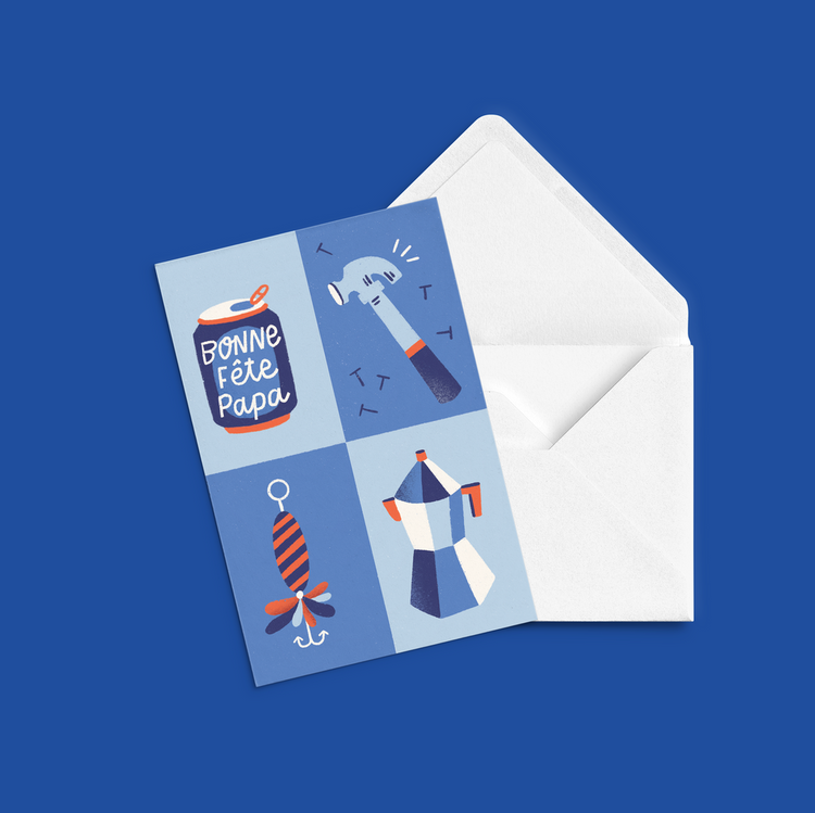 Carte de souhaits Bonne fête Papa