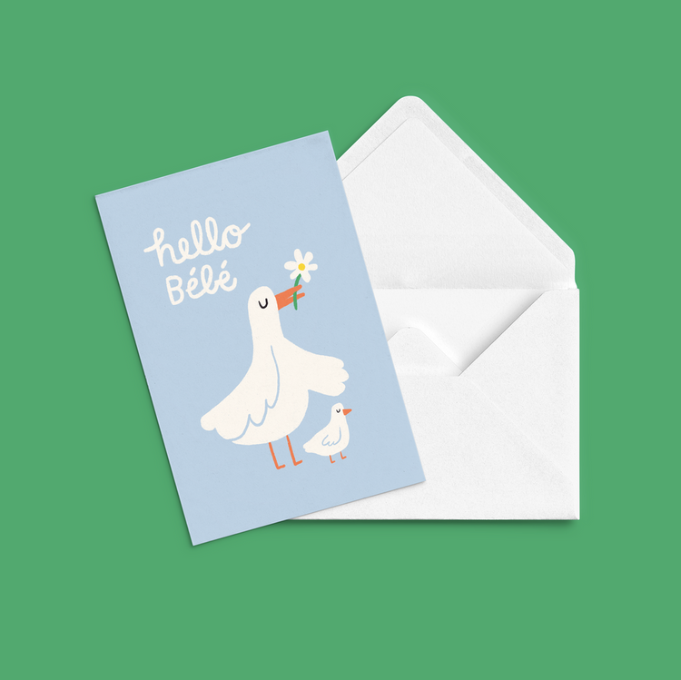 Carte de souhaits Hello bébé