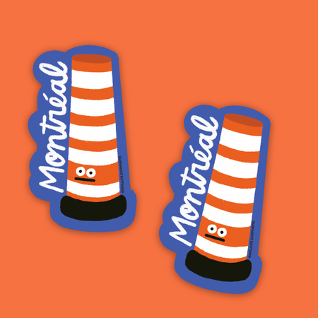 Orange Cone Sticker
