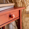 White and cherry red marbled handle (or hook)