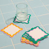 Ensemble de 8 sous-verres cartonnés Ondulé